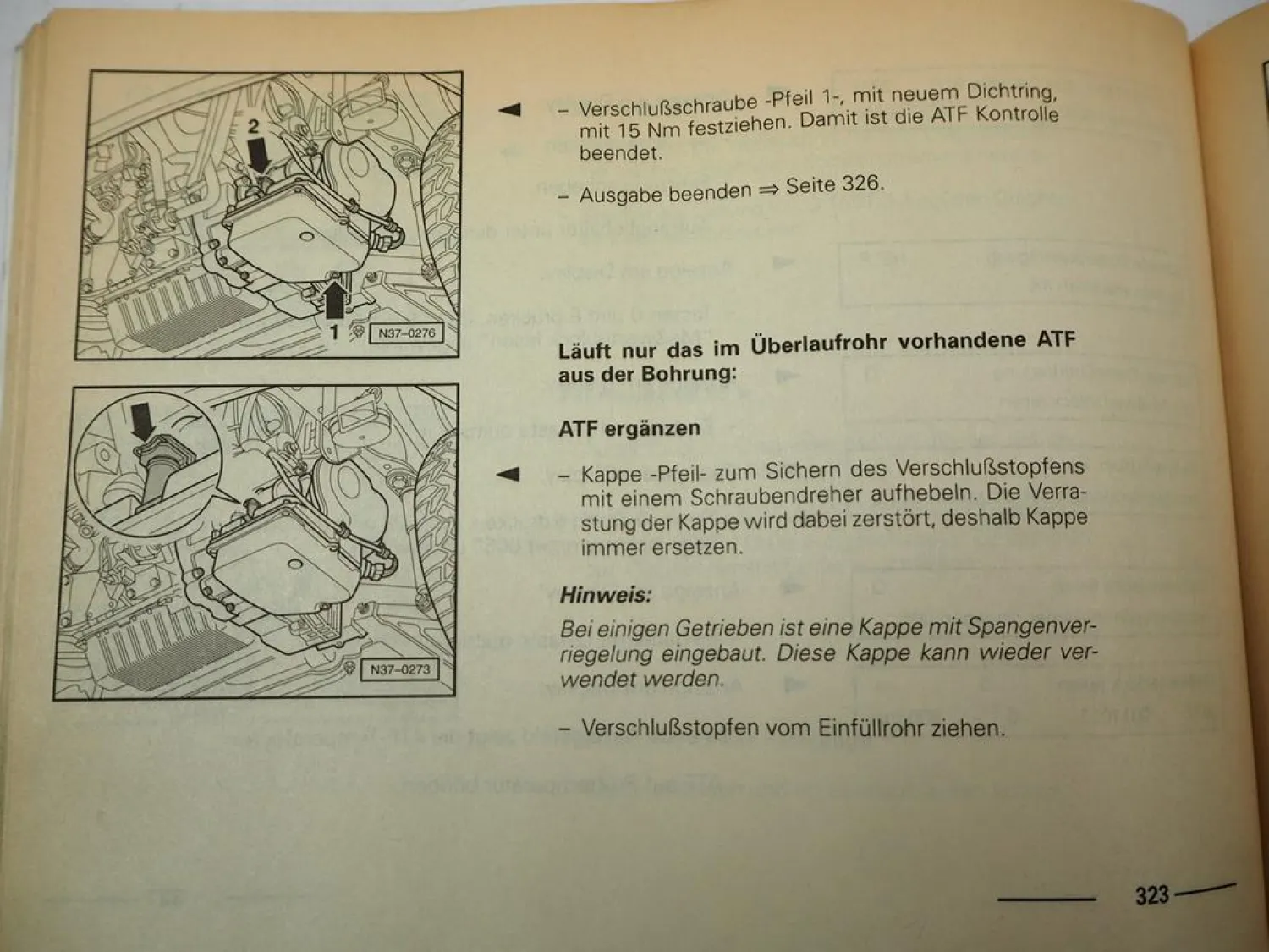 Originaler VW T4 Reparaturleitfaden - Instandhaltung genau genommen 1999 / 2000