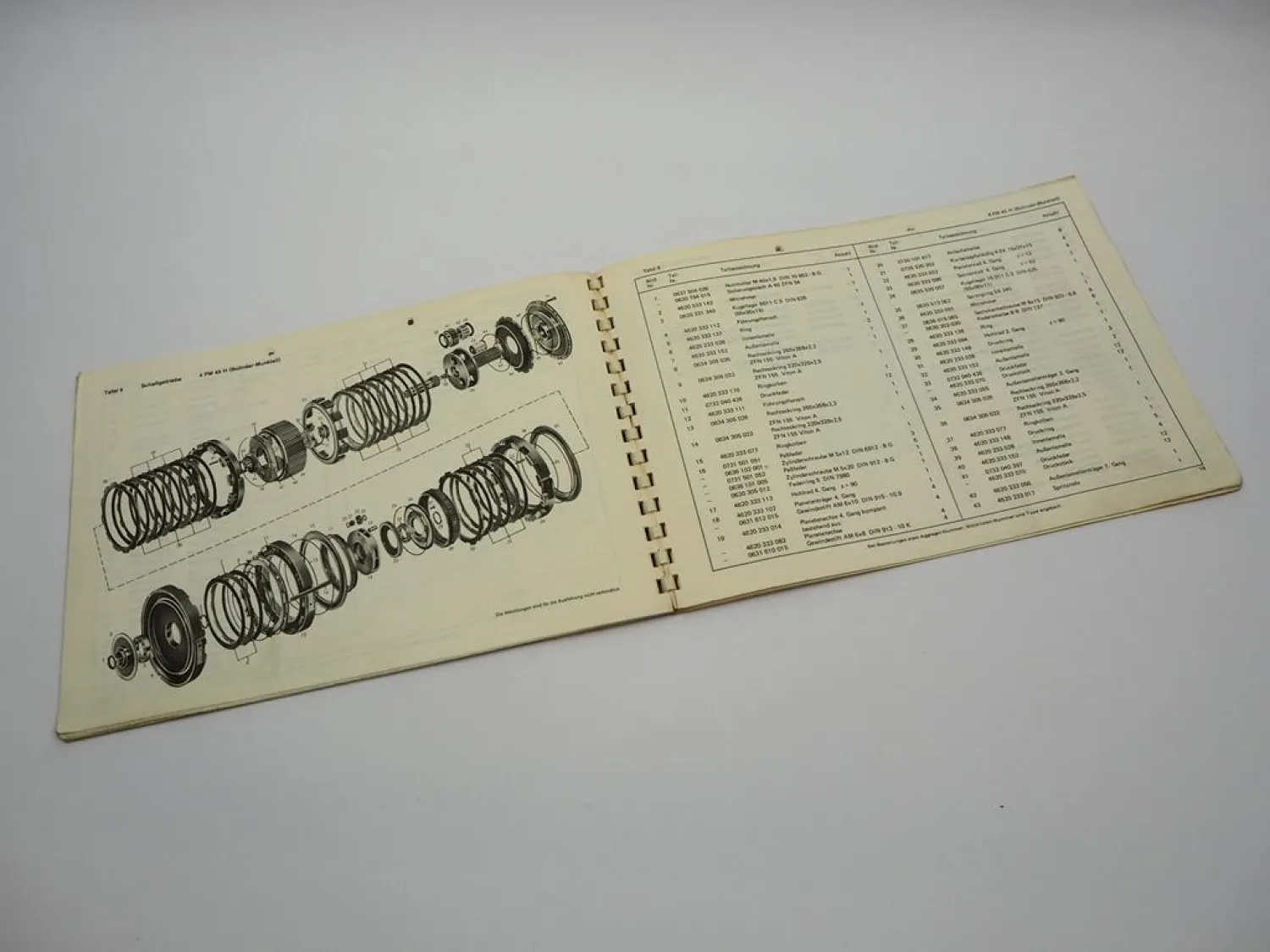 Orig. ZF 4PW 45 H Planetenwendegetriebe Ersatzteilliste Bonlinder Munktell 02/73