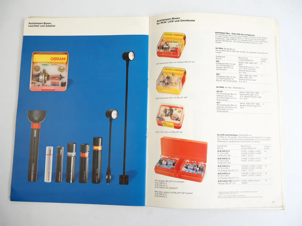 OSRAM Licht für Fahrzeuge Fahrzeuglampen Leuchten Verkaufshelfer 1992