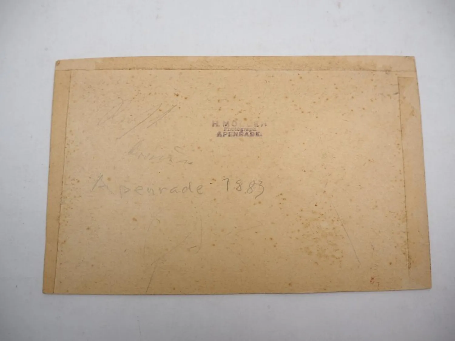 Pappfoto Apenrade Dänemark 1883 Schulklasse Schulhaus