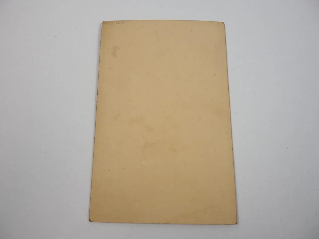 Pappfoto Eisenbahner in Uniform ca. 1910 Fotograf Richard Schröder Halle Saale