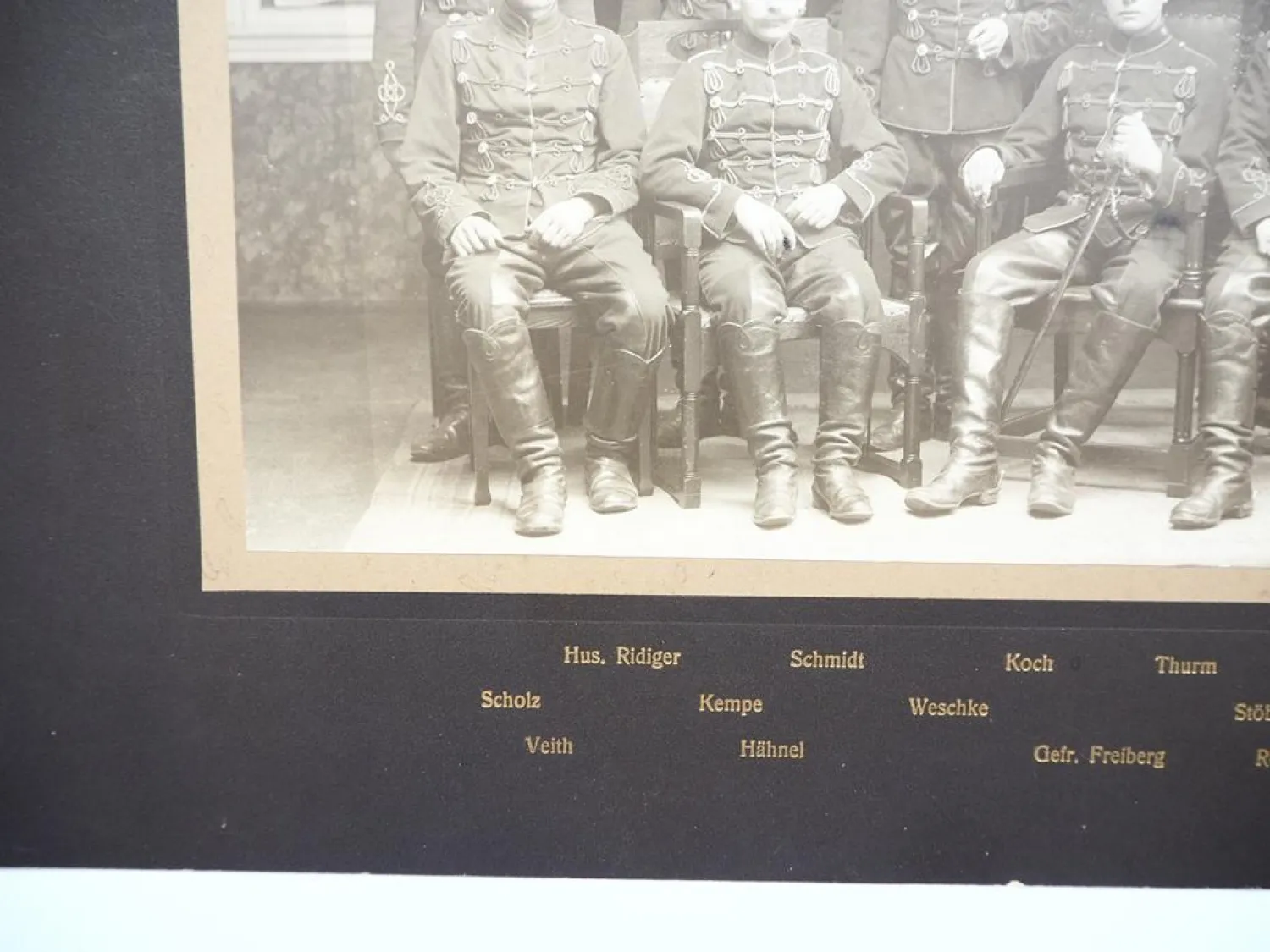 Pappfoto Husaren 6. Beritt. 2. Ersatz Eskadron 1916