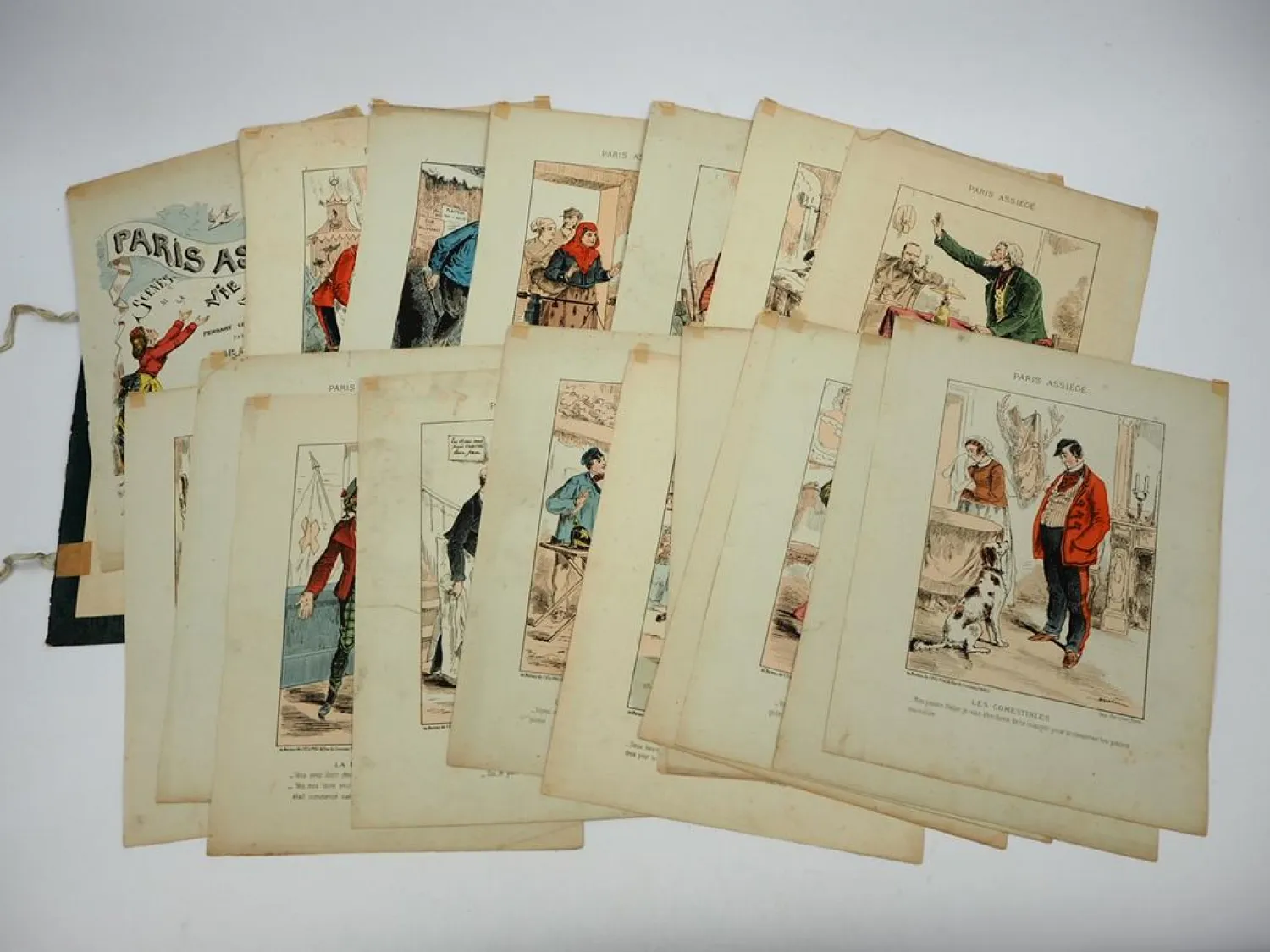 Paris Assiege Scenes de la vie Parisienne Dranere Bildtafeln ca. 1871 unvollst.