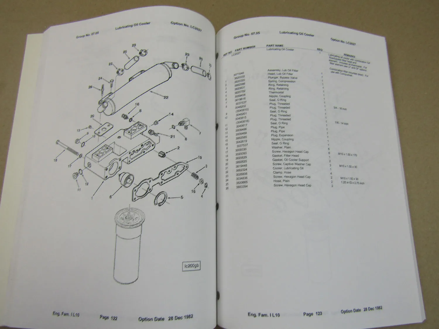 Parts List Cummins LT LTA 10 Engine for Furukawa 650E Excavator 365 Loader
