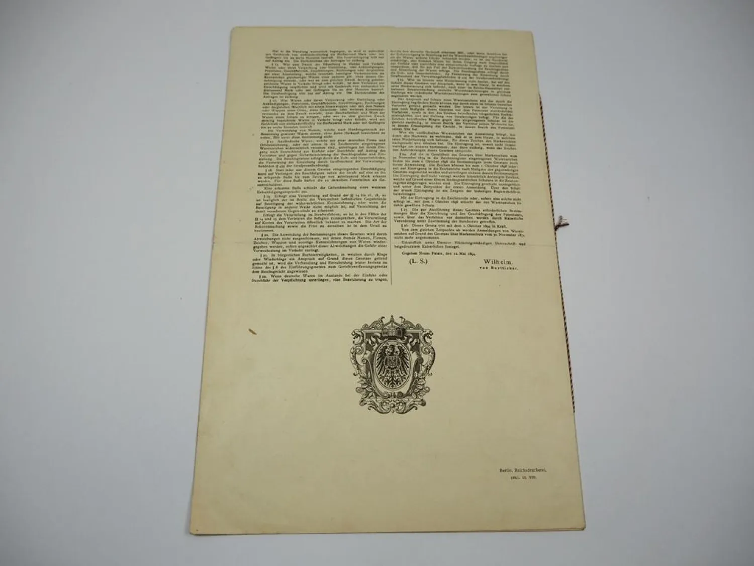 Patent Urkunde Macholl Cognac München Kaiserliches Patentamt 1912/1920