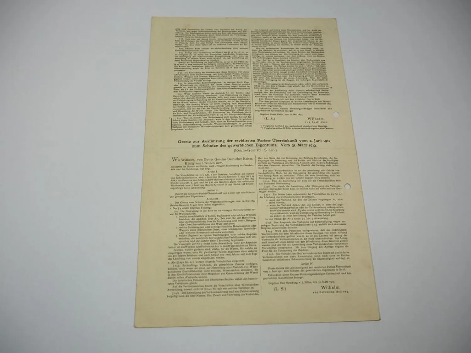 Patent Urkunde Macholl Cognac München Kaiserliches Patentamt 1915/20