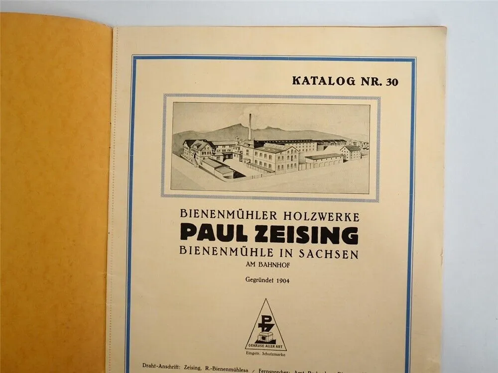 Paul Zeising Holzwerke Bienenmühle Sachsen Grammophon Gehäuse 3x Katalog 1930