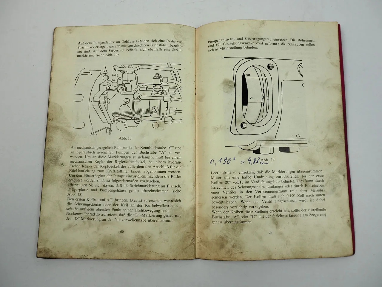 Perkins 4.192 4.203 Dieselmotor Handbuch Bedienungsanleitung Wartung 1964