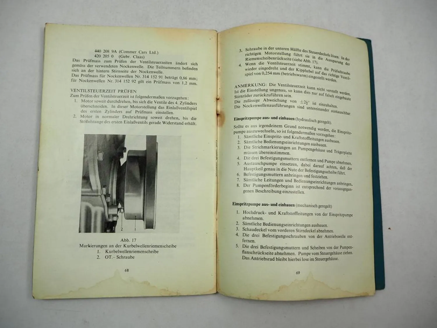 Perkins 4.236 Dieselmotor Betriebsanleitung Bedienungsanleitung 1966