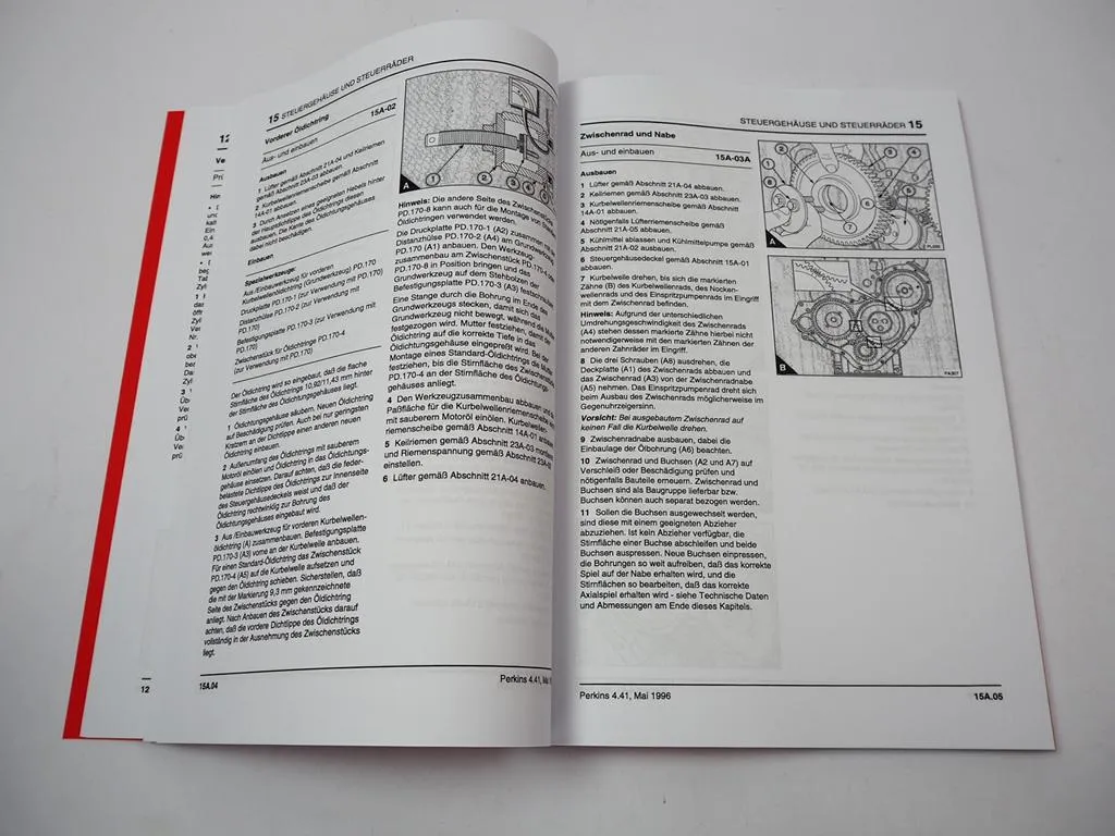 Perkins 4.41 Motor Werkstatthandbuch Reparaturanleitung 1996 MF 4225 4235 4240 6120