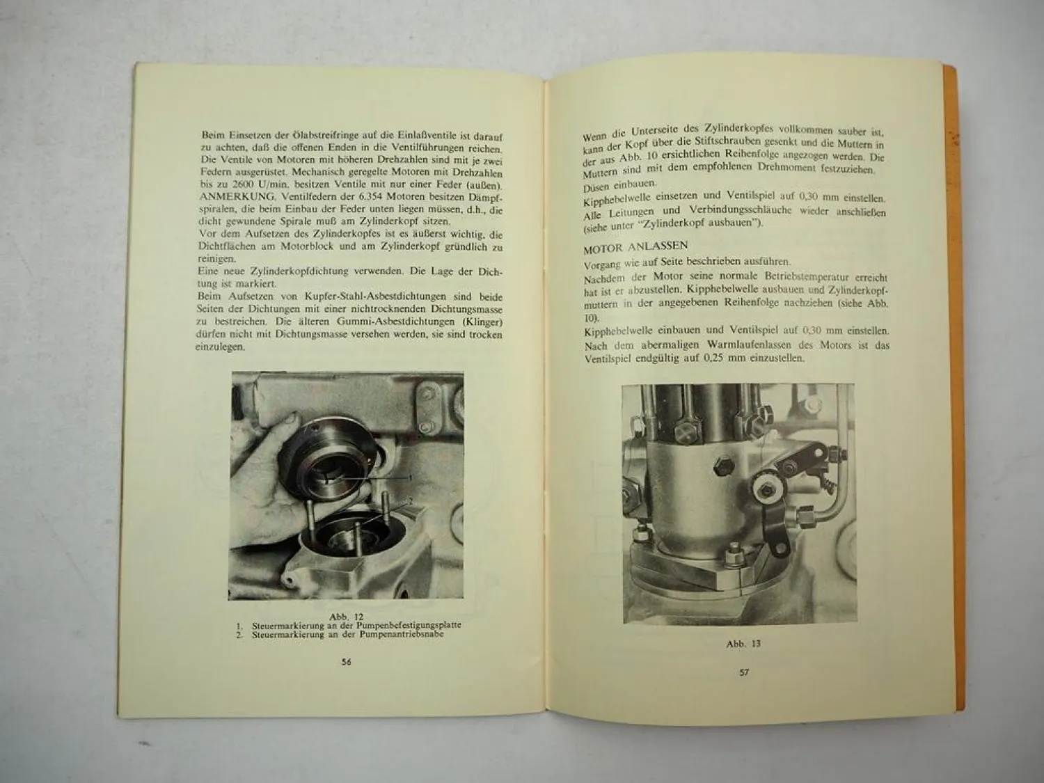 Perkins 6.354 Diesel Motor Betriebsanleitung Bedienung 1964