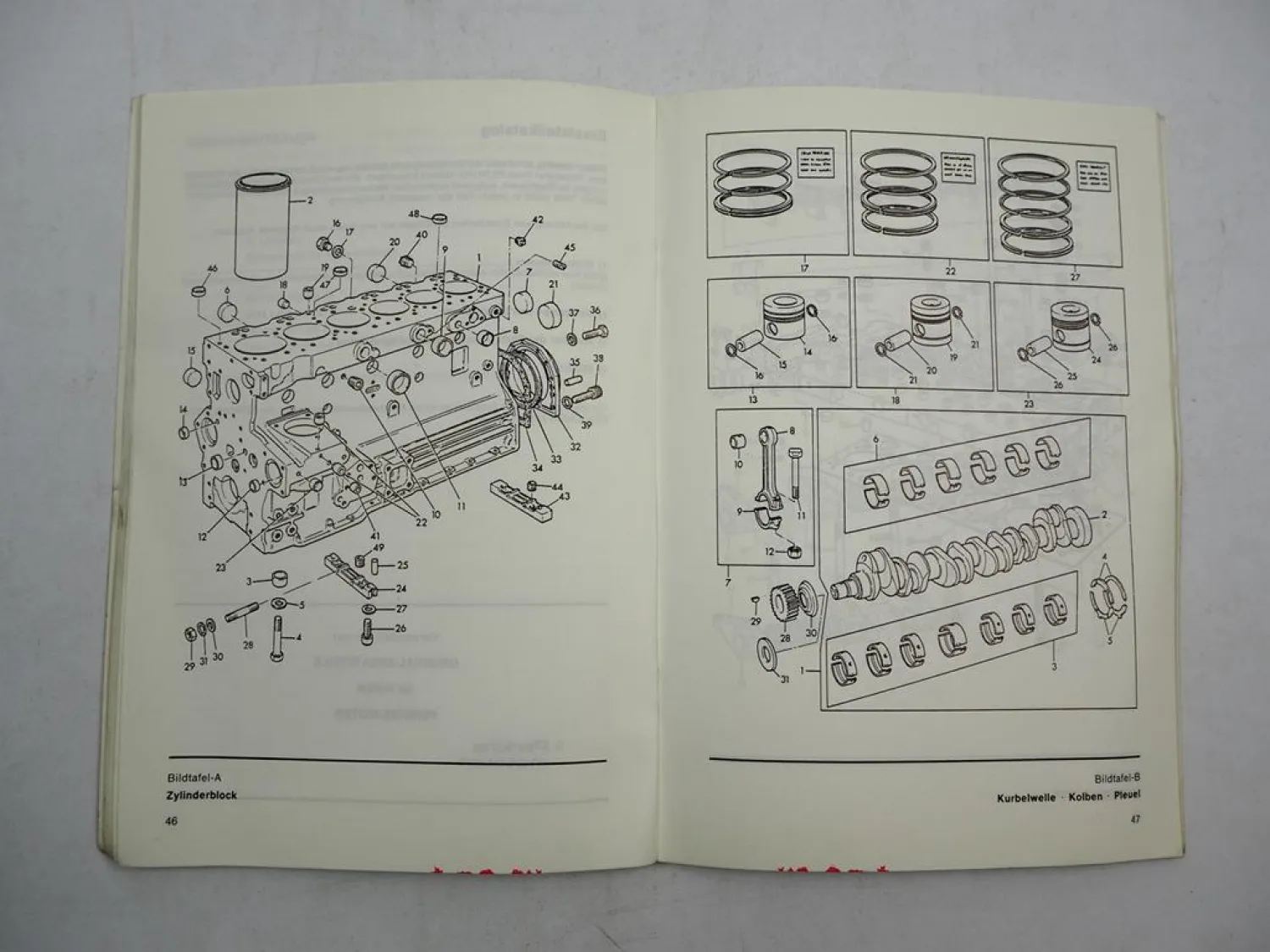 Perkins T6.3544 6.3544 6.3724 Dieselmotor Betriebsanleitung Ersatzteilliste 1986