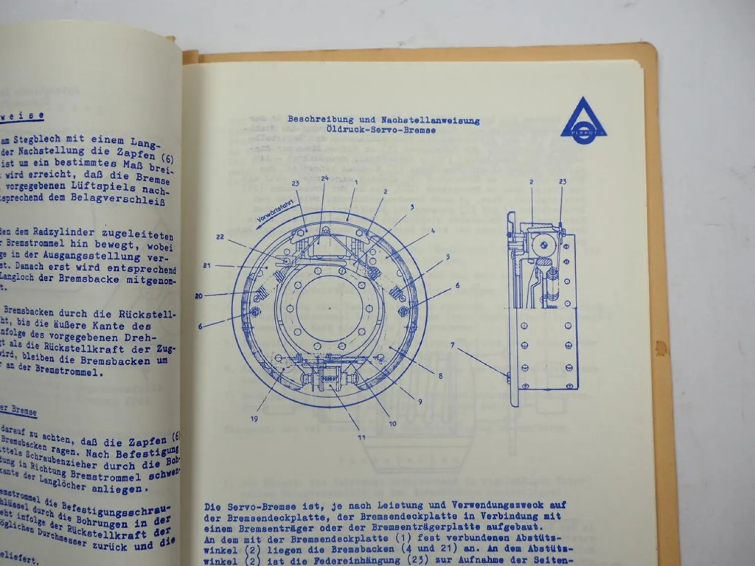 Perrot Bremsen für Nutzfahrzeuge Baumaschinen Stapler Beschreibung Einstellung