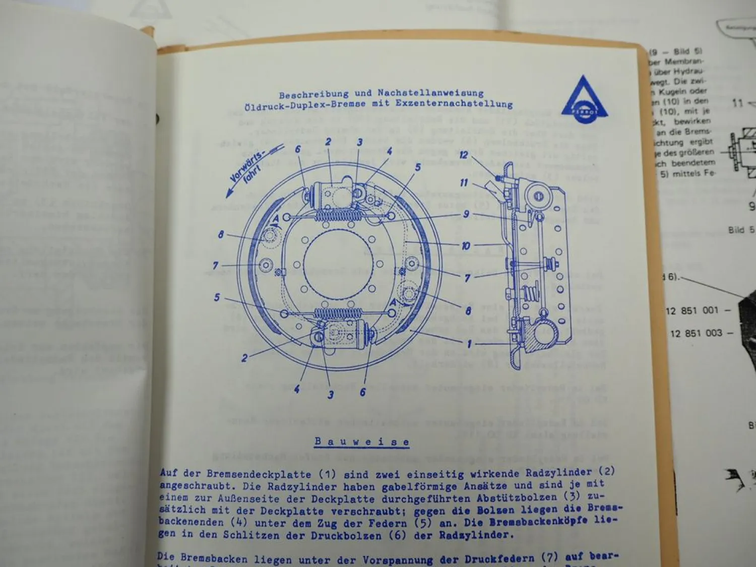 Perrot Bremsen für Nutzfahrzeuge Baumaschinen Stapler technische Beschreibung