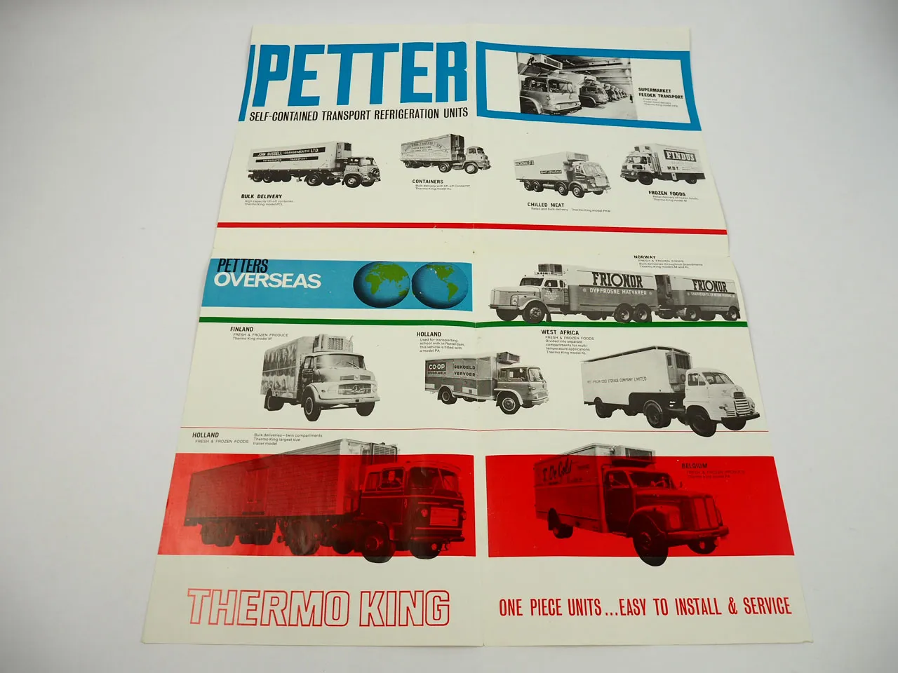 Petter Thermo King Contained Truck brochure Prospekt 1965 Peters England