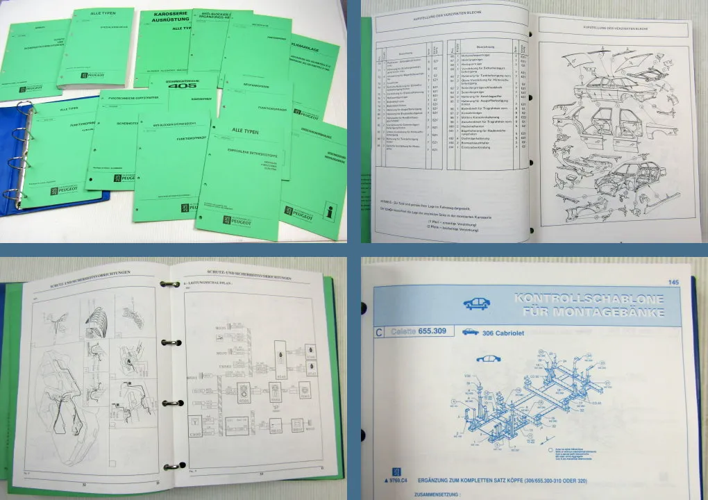 Peugeot 100-800er ABS Airbag KLimaanlage Spezialwerkzeuge Werkstatthandbuch