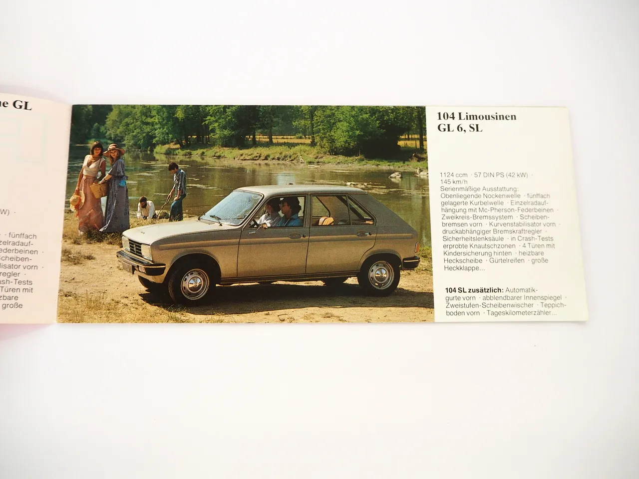 Peugeot 104 304 504 604 Limousine Break Coupe Cabrio Prospekt 1977