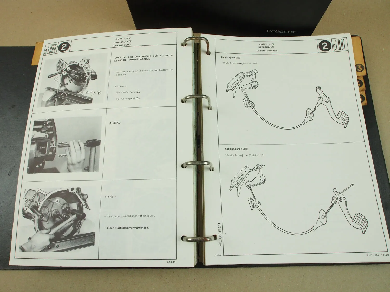 Peugeot 104 Werkstatthandbuch Reparaturanleitung 1972 - 1980
