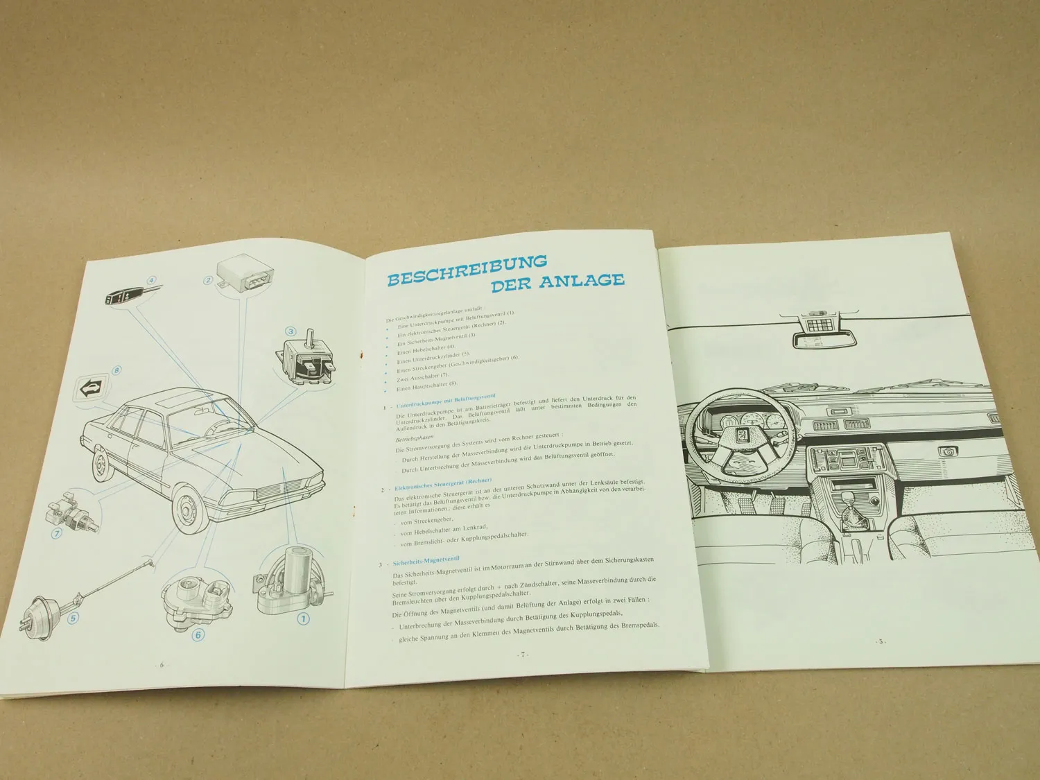 Peugeot 205 305 405 505 604 Geschwindigkeitsregelanlage Bordcomputer