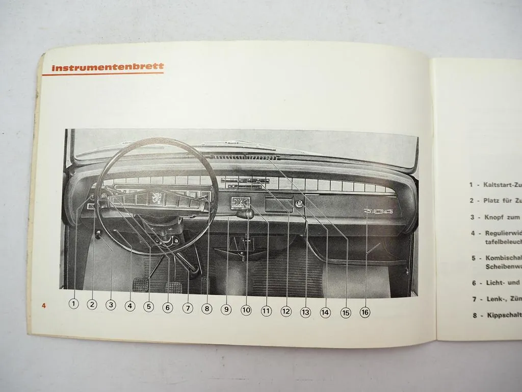 Peugeot 304 Limousine Motor XL3 Betriebsanleitung Bedienungsanleitung 1971