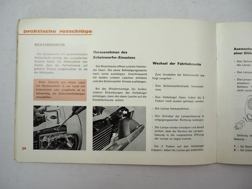 Peugeot 304 Limousine Motor XL3 Betriebsanleitung Bedienungsanleitung 1971