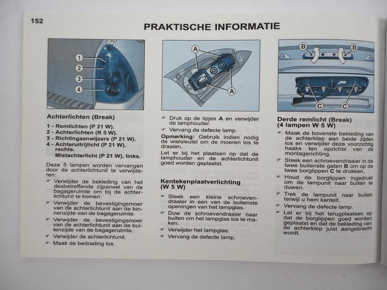 Peugeot 307 & Break Instructieboekje 2004 gebruiksaanwijzing Handleiding