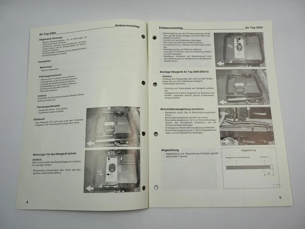 Peugeot 806 Fiat Citroen Lancia Z Einbauanleitung Webasto Air Top 2000 Heizung