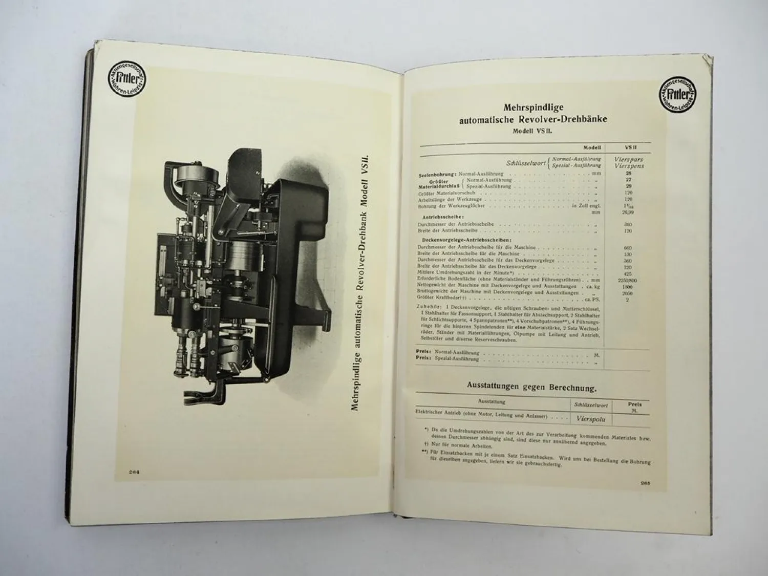 Pittler AG Wahren Leipzig Maschinenfabrik Revolver Automaten 1913 Katalog