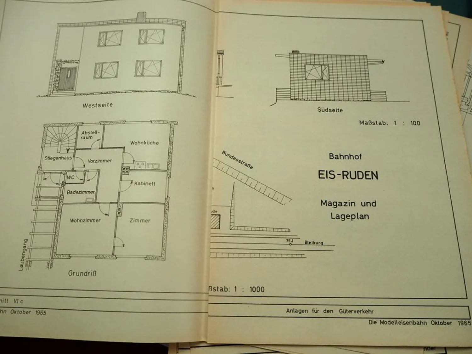 Pläne Blätter Die Modelleisenbahn ca. 60 Stück 1960er Jahre Züge Signale Anlagen