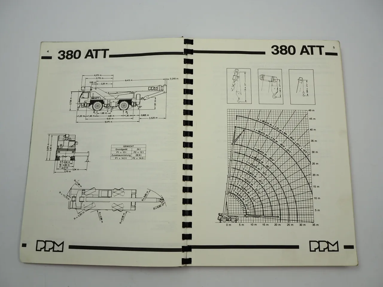 Poclain PPM 380 ATT Mobilkran Autokran Betriebsanleitung Bedienung 1992