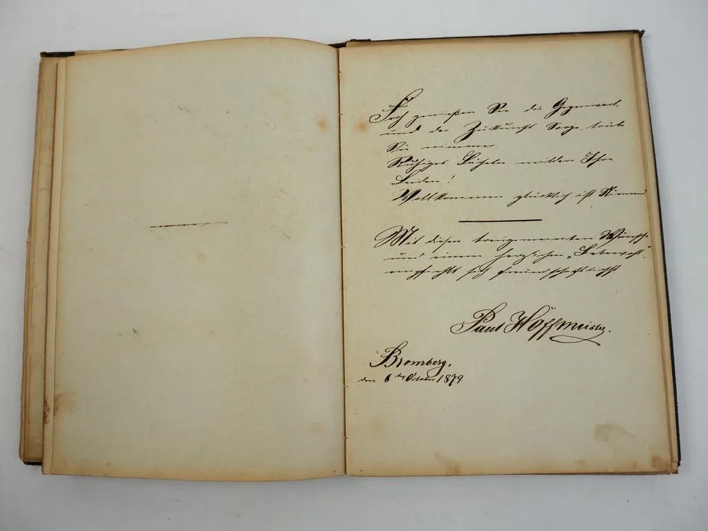 Poesie Album Minka Hoffmann 1878 Bromberg Bydgoszcz Westpreußen