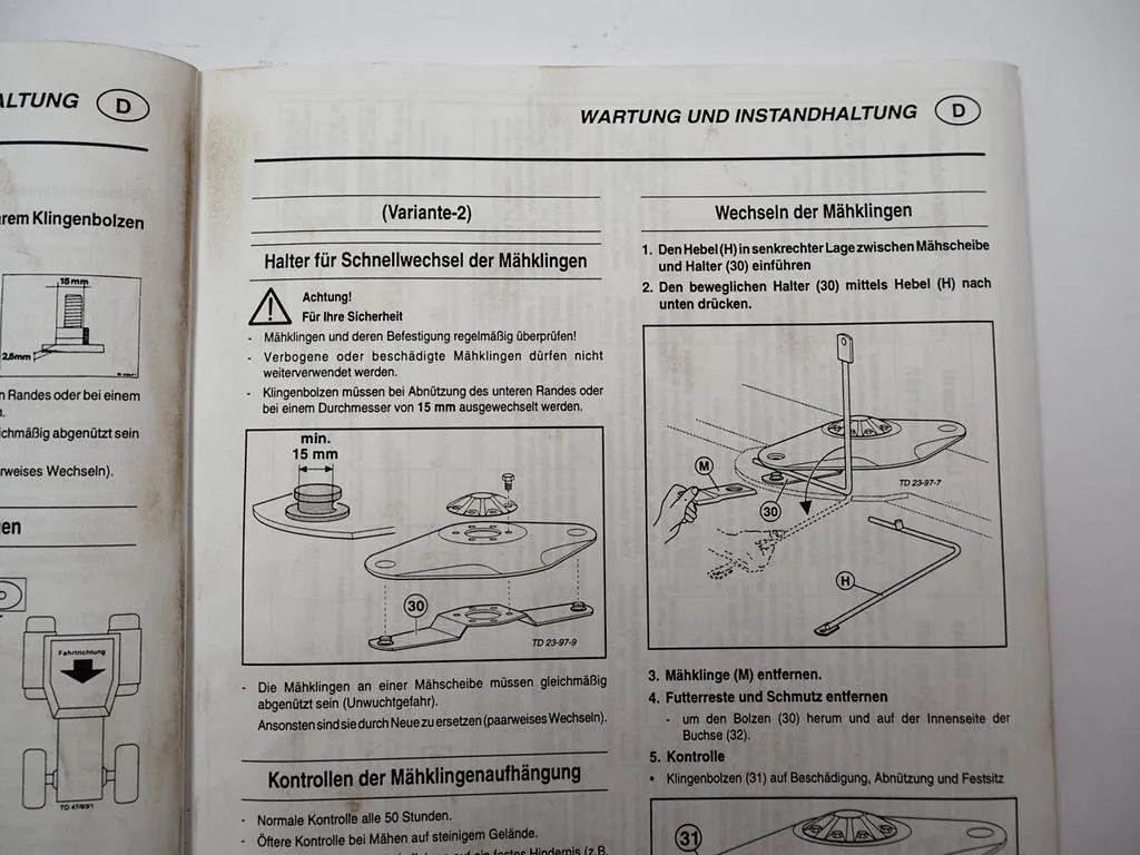Pöttinger CAT Nova 290 PSM 358 Scheibenmäher Betriebsanleitung Ersatzteilliste