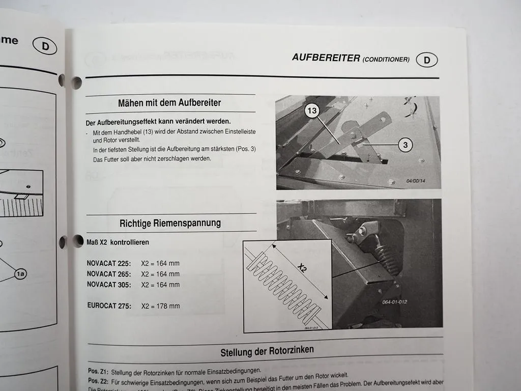 Pöttinger Eurocat 275 H-ED 315 H Trommelmäher Betriebsanleitung 2002