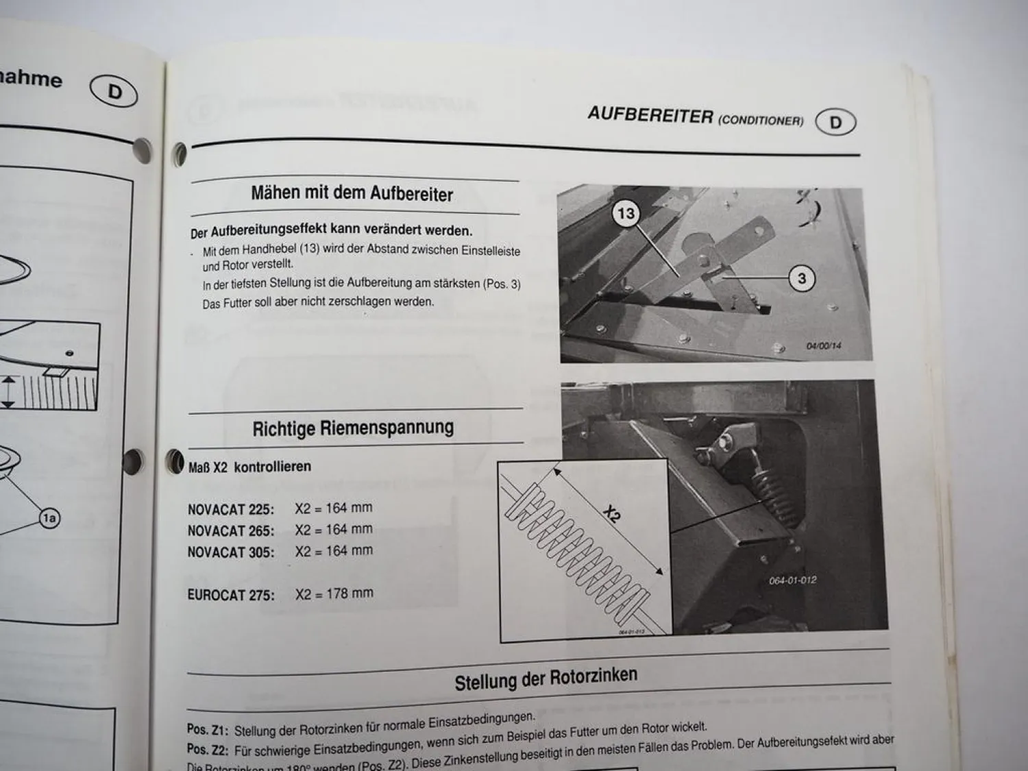 Pöttinger Eurocat 275 H-ED PTM348 Trommelmäher Betriebsanleitung Ersatzteilliste