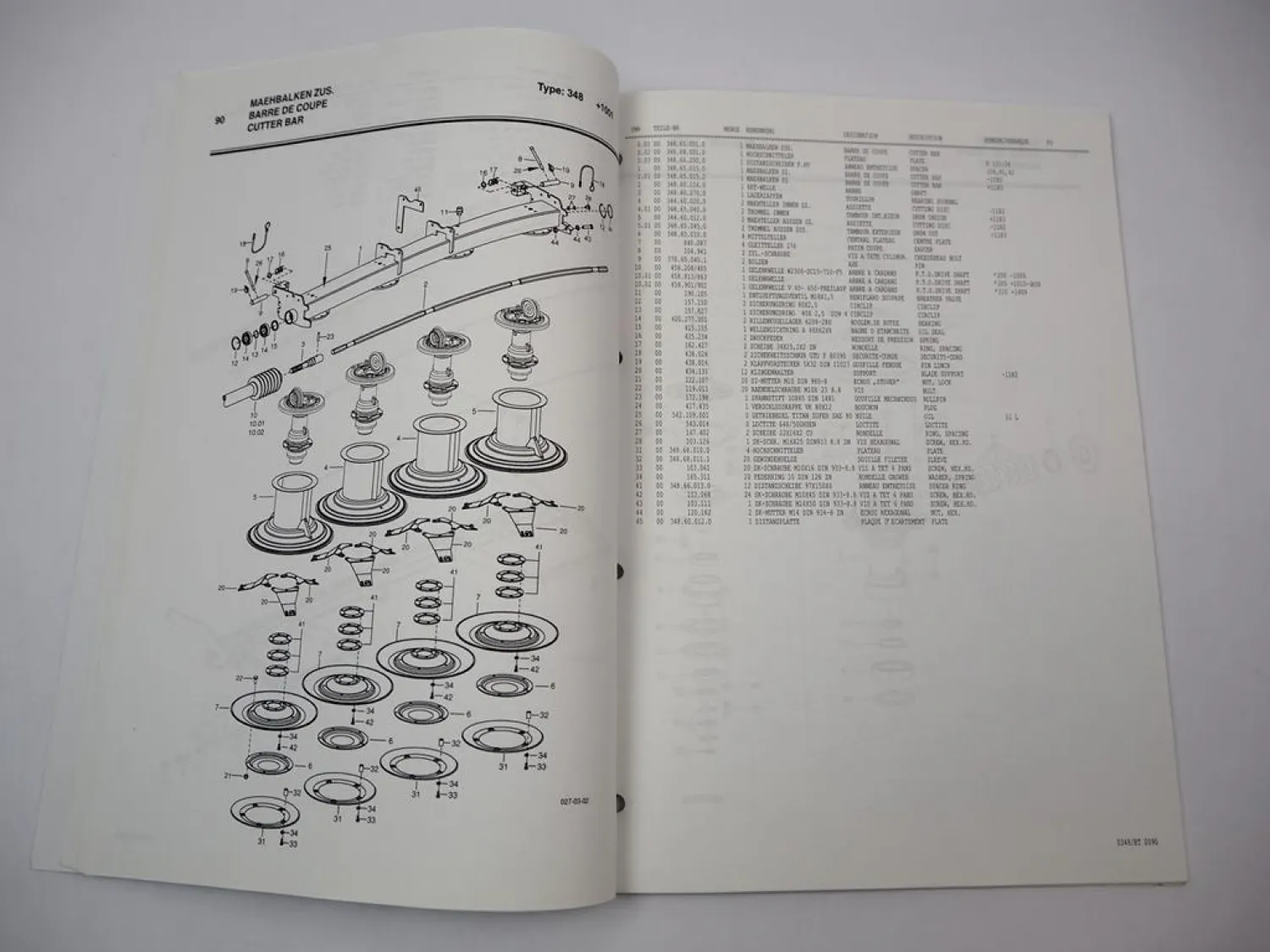 Pöttinger Eurocat 275 H-ED PTM348 Trommelmäher Betriebsanleitung Ersatzteilliste