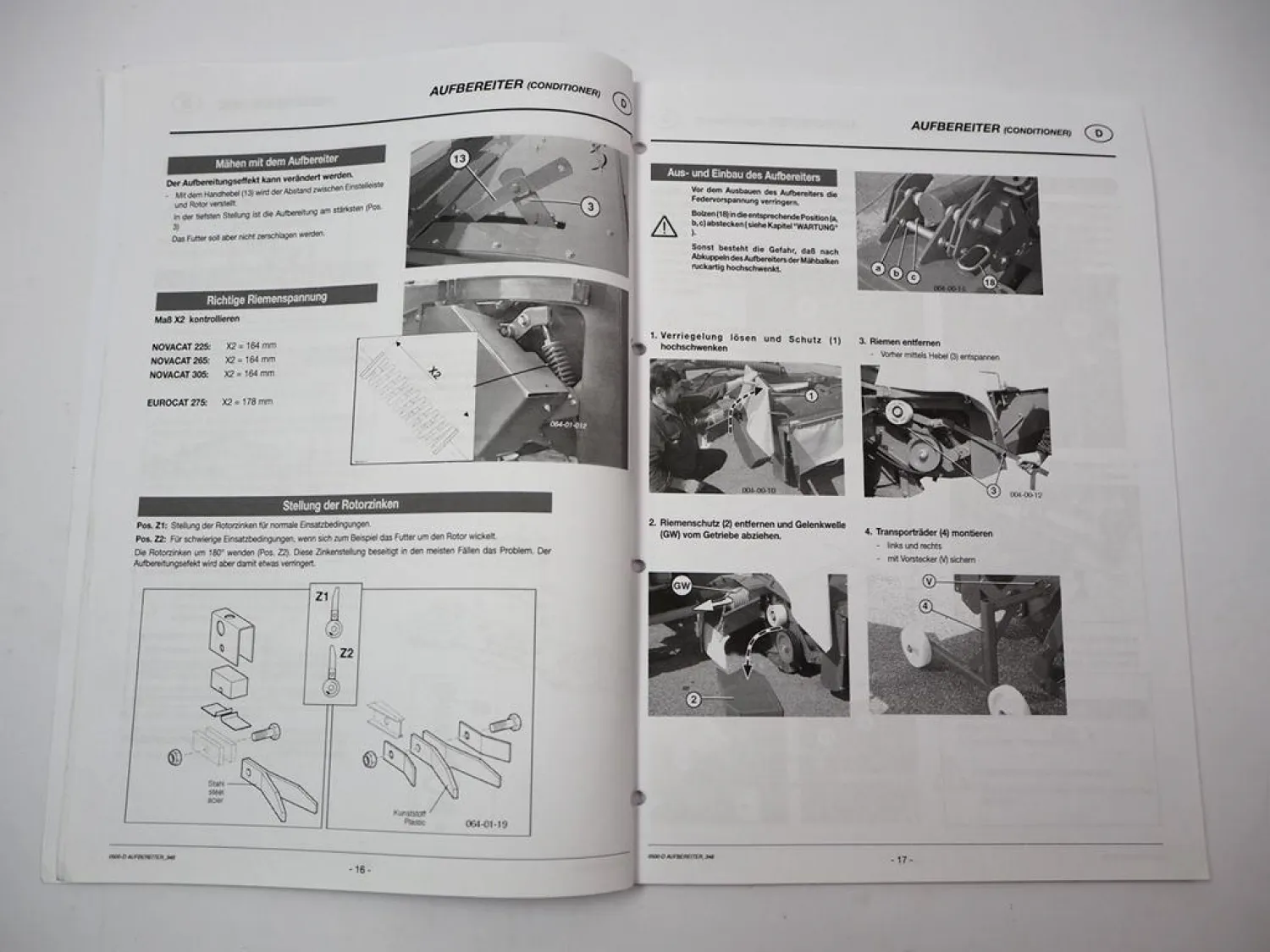 Pöttinger Novacat 305ED 350 Scheibenmäher Betriebsanleitung Montage ca. 2000