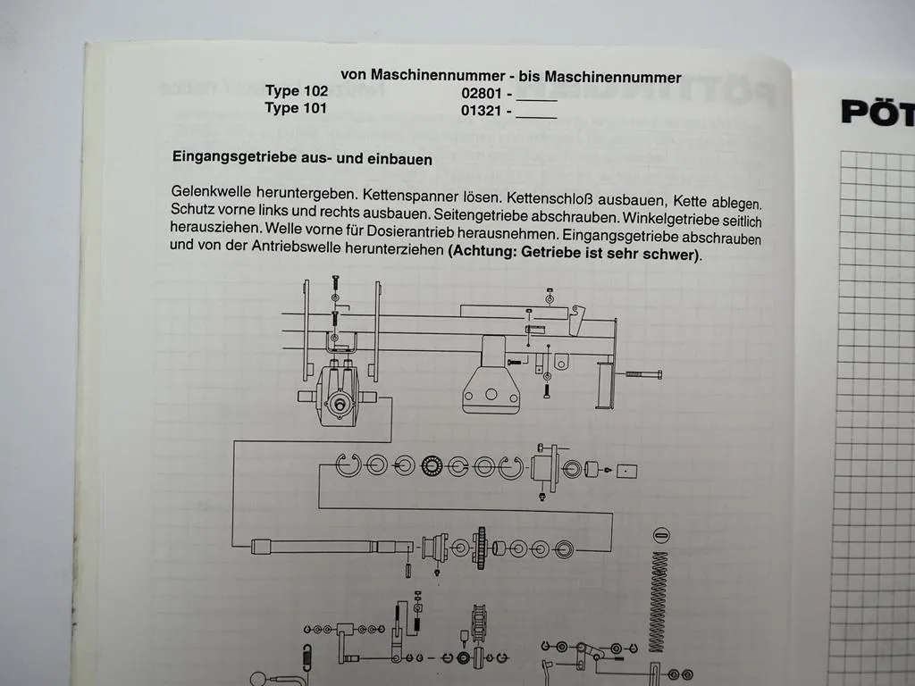 Pöttinger Siloprofi II III Formel S Betriebsanleitung ETL Reparaturanleitung