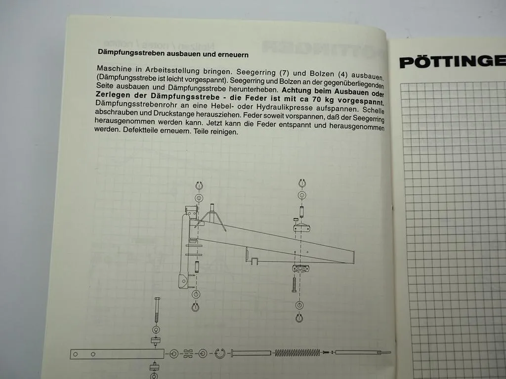 Pöttinger TOP 380N SK 282 Schwadkreisel Reparaturanleitung Werkstatthandbuch