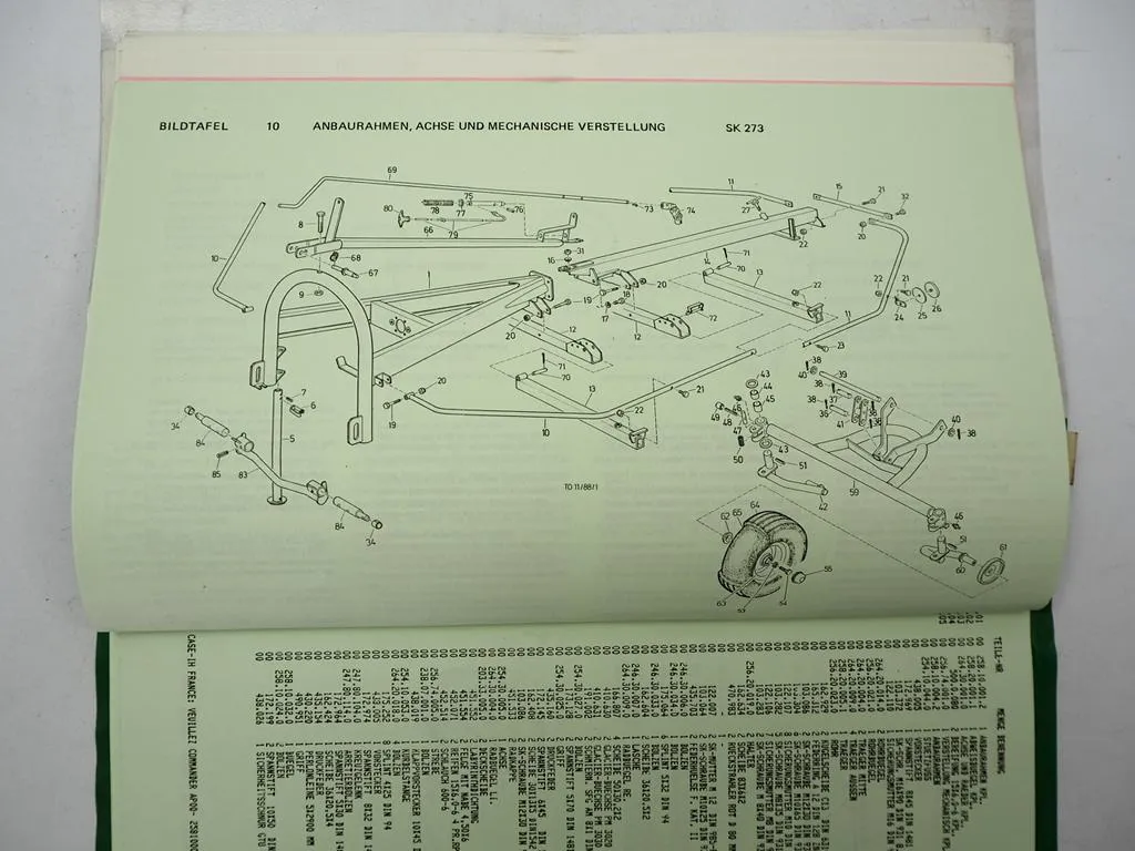 Pöttinger Top33R Schwadkreisel Bedienungsanleitung Ersatzteilliste 1988