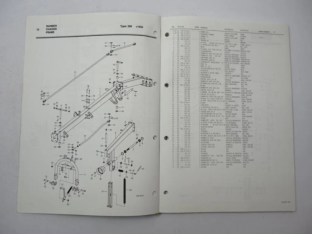 Pöttinger TOP800 EUROTOP801 SK286 Schwadkreisel Betriebsanleitung Ersatzteilliste