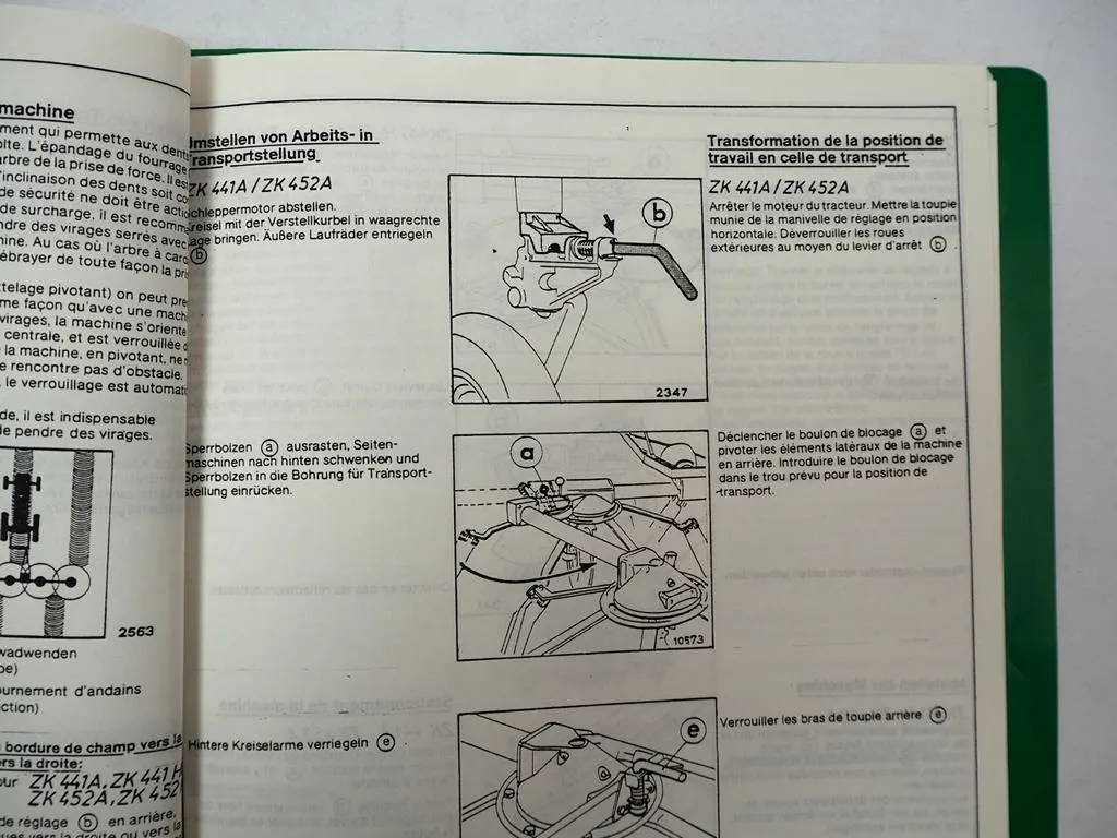 Pöttinger ZK 441 452 A HN Zettkreisel Betriebsanleitung Ersatzteilliste