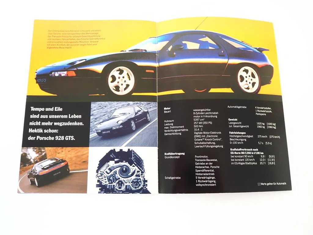 Porsche 911 928 968 Carrera Cabrio Gran Turismo Prospekt 1994