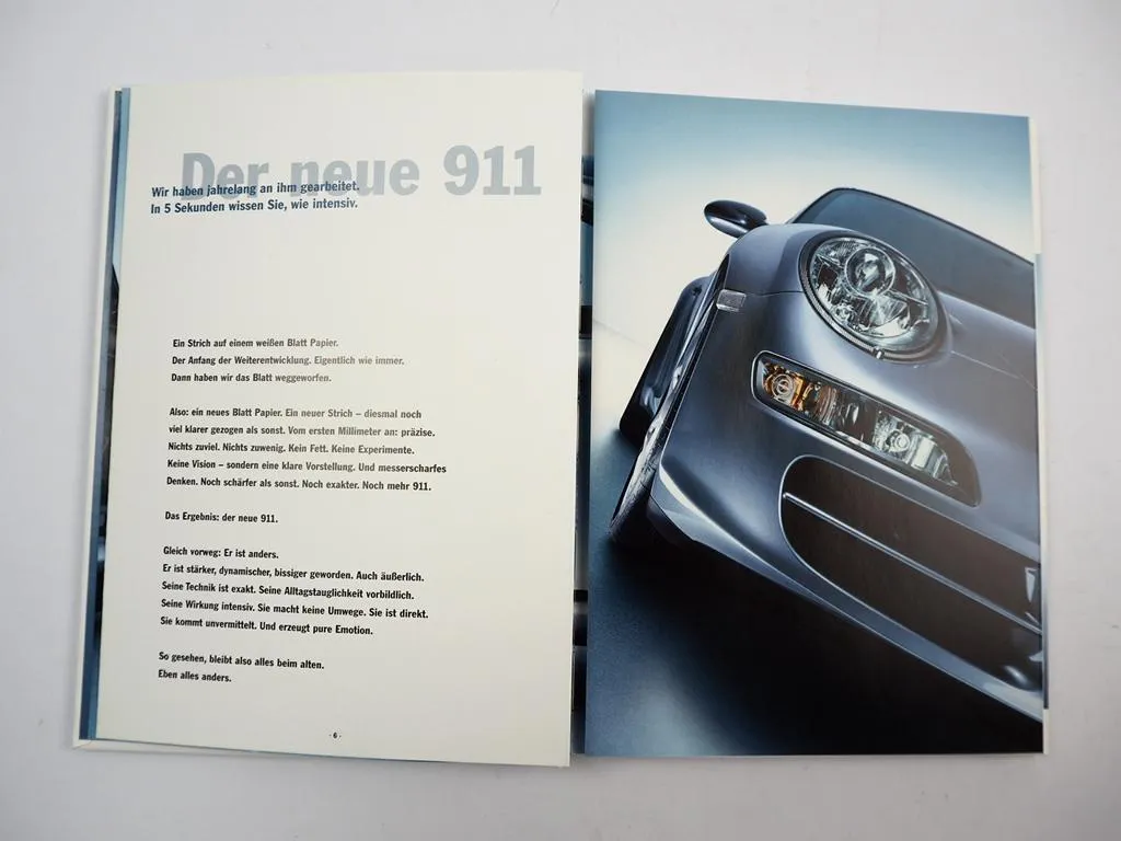 Porsche 911 Carrera CarreraS Präzision Prospekt als Buchausgabe 2004
