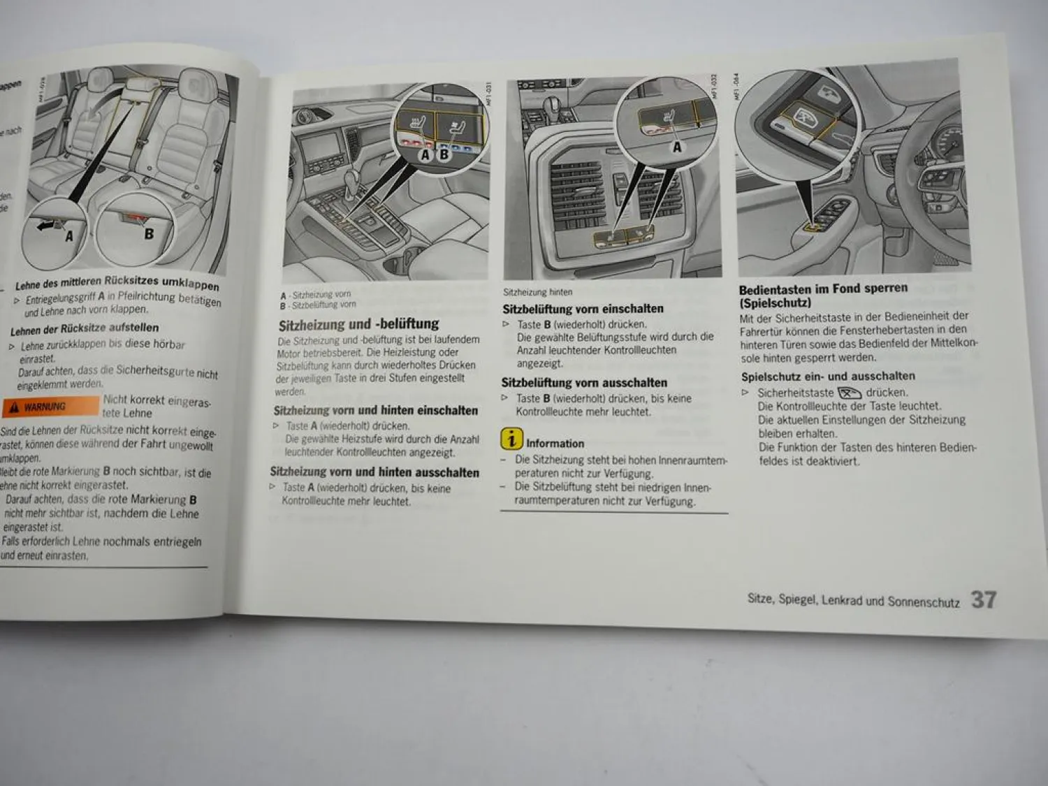 Porsche Macan 95B 3.0 S / 3.6 Turbo Betriebsanleitung Bedienungsanleitung 6/2014