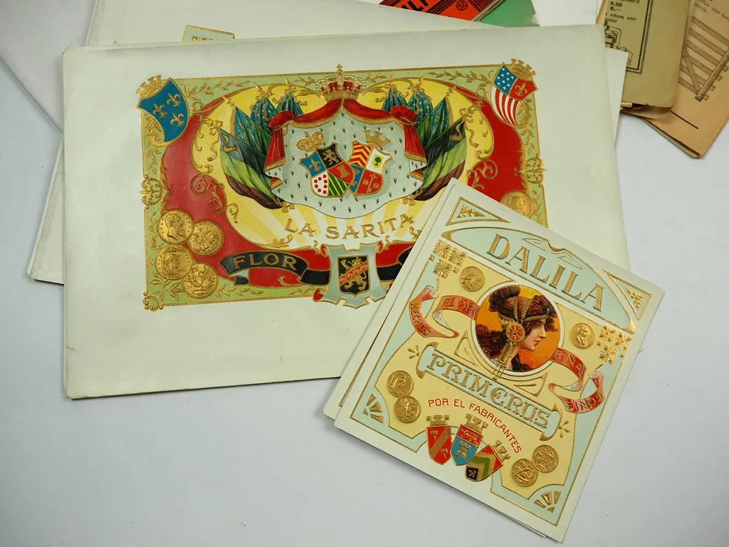 Posten alte Prospekte Haushalt Möbel Küche & Zigarren Werbung 1930-60er Jahre