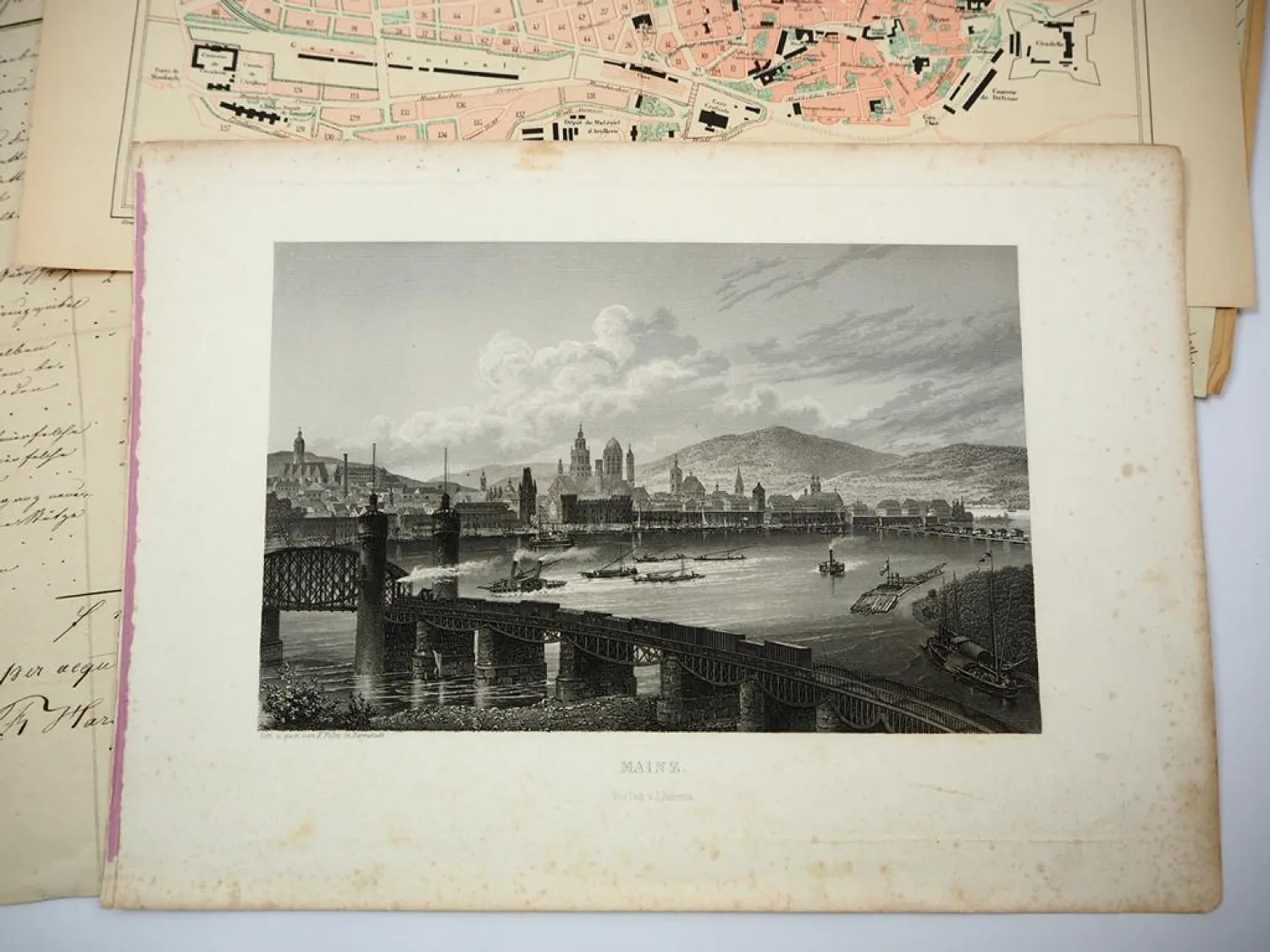 Posten Mainz Rechnungen ab 1850 Belege Stadtpläne Zeitschrift Unsere Geschichte