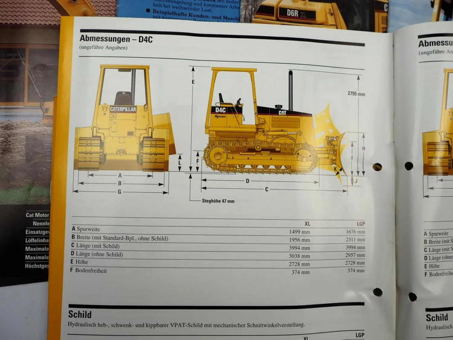 Posten mit ca. 25x Prospekt Zeppelin CAT Bagger Radlader Raupen meist 1990er J.