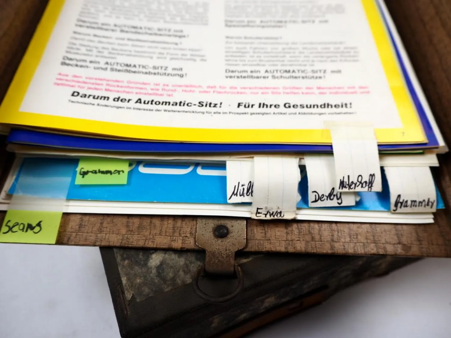 Posten Original Prospekte Fahrzeugsitze für Nutzfahrzeuge in Archivkasten