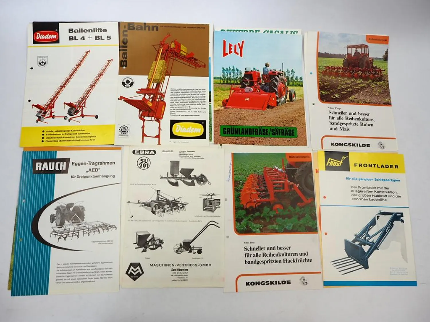 Posten original Prospekte Landtechnik 1970er bis 1990er Jahre