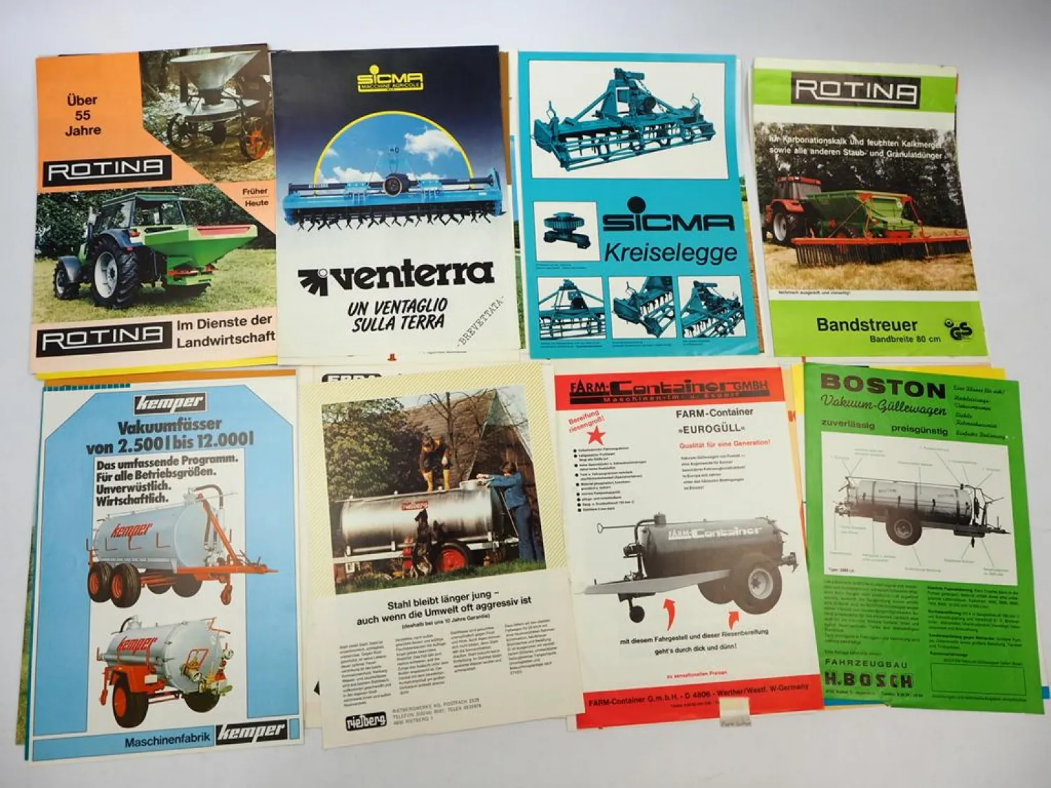 Posten original Prospekte Landtechnik 1970er bis 1990er Jahre
